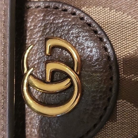 Gucci Diana NM Bamboo Handle Tote Jumbo GG Canvas Medium Brown - Picture 10 of 12